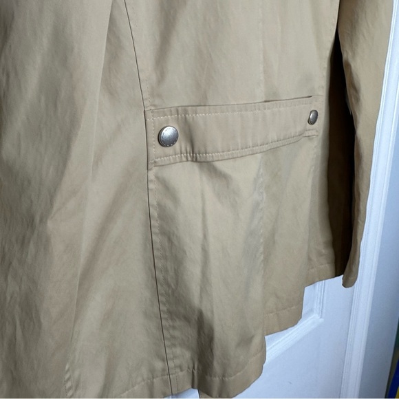Giacca Trench Coat Double Breasted Classic Style Tan Size Medium - Picture 12 of 16